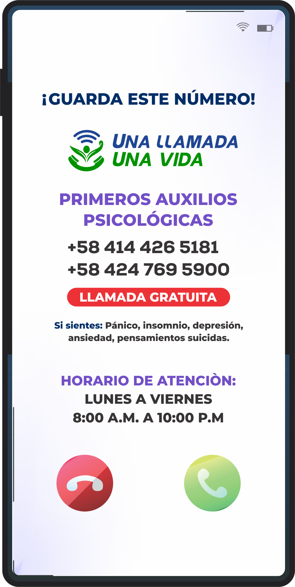 Una Llamada, Una Vida